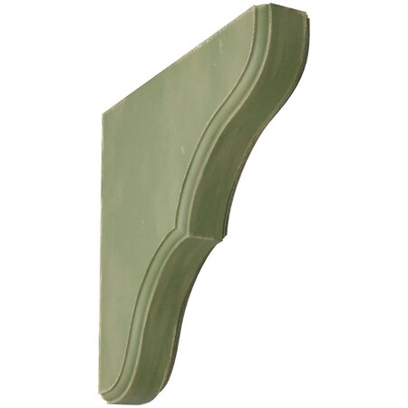 Ekena Millwork 1 3/4"W x 10"D x 10"H Stratford Wood Vintage Decor Bracket, Restoration Green BKTWD02X10X10STGR